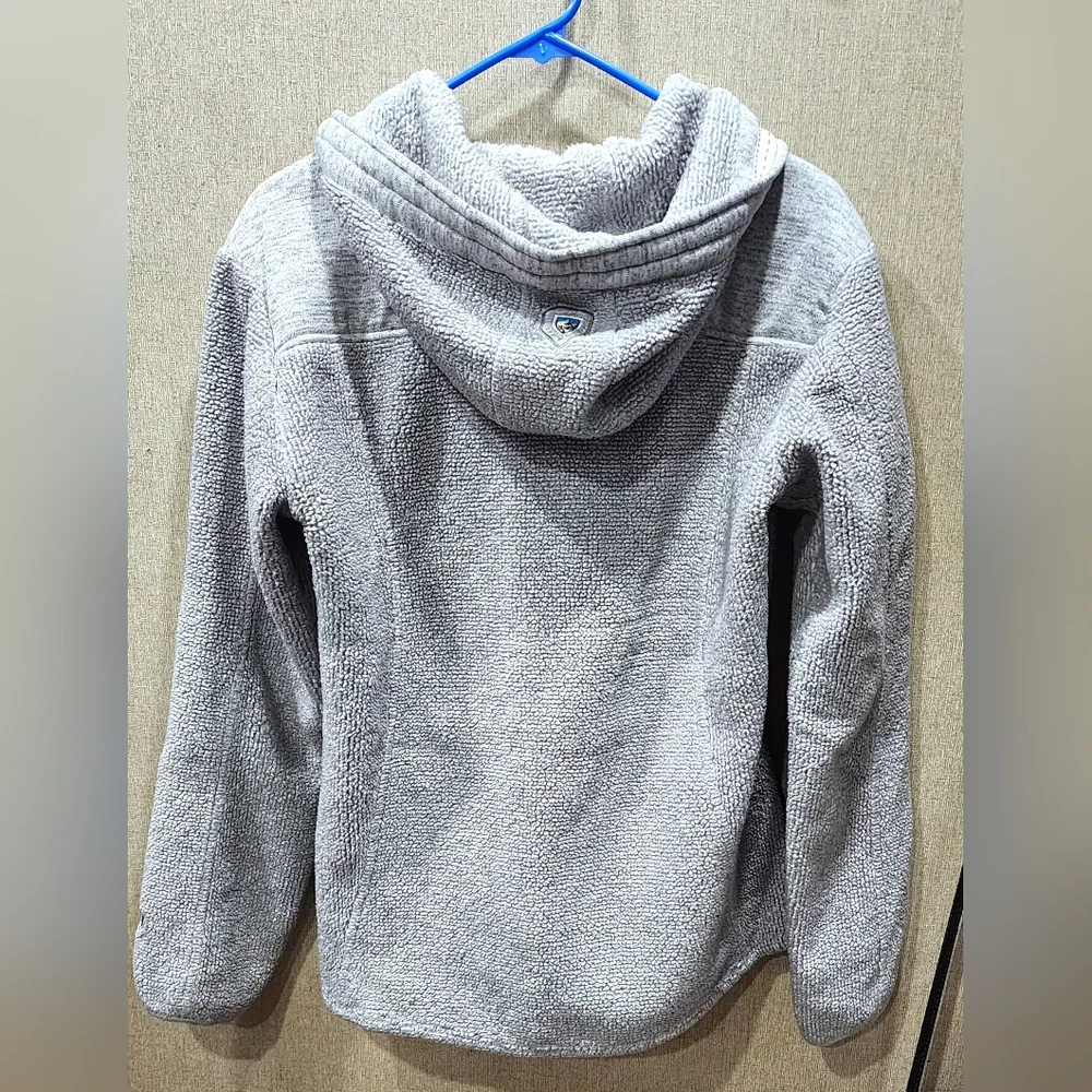 Kuhl Gray Zip-Up Fleece Jacket, Size Large